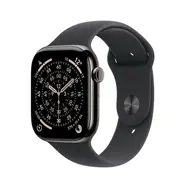Apple Watch Series 11 GPS+Cellular 42 mm, koperta z tytanu w kolorze szarego łupka - pasek sportowy w kolorze czarnym, rozmiar S/M / 130-180 mm