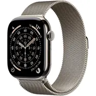Apple Watch Series 11 GPS+Cellular 42 mm, tytanowa obudowa - naturalna bransoleta mediolańska / 130-180 mm
