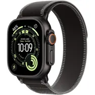 Apple Watch Ultra 3 (2025) GPS+Cellular 49 mm, obudowa z czarnego tytanu - czarny uchwyt Trail Grip (M/L) / 145-220 mm