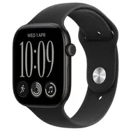 Apple Watch Series 12 GPS 46 mm, czarna obudowa aluminiowa - czarny pasek sportowy S/M / 140-190 mm