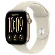 Apple Watch Series 12 GPS+Cellular 46 mm, jasnozłota, aluminiowa obudowa - pasek sportowy Sand Sport M/L / 160-210 mm