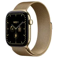 Apple Watch Series 12 GPS+Cellular 46 mm Jasnozłota koperta z tytanu - Jasnozłota opaska Milanese S/M / 130-180 mm