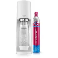 SodaStream Terra biały / Urządzenie do napojów gazowanych / bez BPA / 1x butelka 1 L / 1x gaz CO2