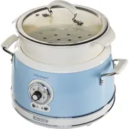 Ariete 2904 Vintage blue / Parowiec / 700W / 2 pojemniki / Zbiornik na wodę 1,8 l 