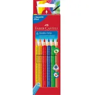 Faber-Castell Jumbo Grip - Kredki trójkątne - 6 szt./zmywalne