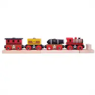 Bigjigs Rail Pirate Train + 3 tory / od 3 lat