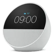 Amazon Echo Spot 2024 biały / Inteligentny budzik ze sztuczną inteligencją Alexa / Wi-Fi / BT / Jack