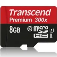 Transcend Micro SDHC 8 GB / Micro SDHC / 8 GB / klasa 10 UHS-1 / 300x