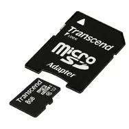 Transcend Micro SDHC 8 GB + adapter SD / Micro SDHC / 8 GB / klasa 10 UHS-1