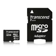 Transcend Micro SDHC 32 GB + adapter SD / Micro SDHC / 32 GB / klasa 10 UHS-1