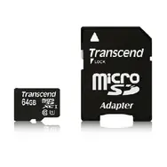 Transcend Micro SDXC 64 GB + adapter SD / Micro SDXC / 64 GB / klasa 10 UHS-1