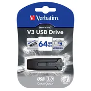 Verbatim Store 'n' Go V3 64 GB, czarny / dysk flash / USB 3.0 / odczyt: 80 MB / zapis: 25 MB