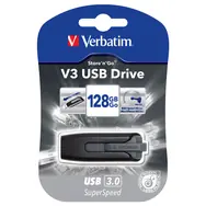 Verbatim Store 'n' Go V3 128 GB, czarny / dysk flash / USB 3.0 / odczyt: 80 MB / zapis: 25 MB