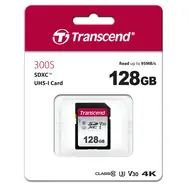 Transcend 300S SDXC 128 GB / UHS-I / U3 / V30 / R: 95 MB / W: 40 MB