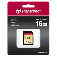 Transcend 500S SDHC 16 GB / UHS-I / U1 / R: 95 MB / W: 60 MB