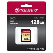 Transcend 500S SDXC 128 GB / UHS-I / U3 / V30 / R: 95 MB / W: 60 MB