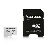Transcend 300S 16 GB Micro SDHC (z adapterem) / Micro SDHC / UHS-I U1 / Class 10 / z adapterem
