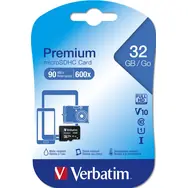 Karta pamięci Verbatim MicroSDHC 32 GB / Klasa 10 / UHS-I / R: 90 MBps / W: 10 MBps