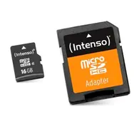 Karta INTENSO micro SDHC 16 GB klasy 10 + adapter SD