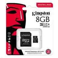 Kingston microSDHC 8 GB Industrial + adapter / UHS-I V30 / U3 / Klasa 10
