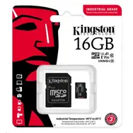 Kingston microSDHC 16 GB Industrial + adapter / UHS-I V3 / U3 / Klasa 10