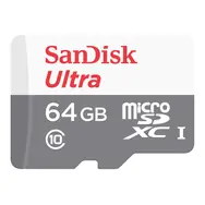 SanDisk Ultra microSDXC 64 GB / klasa 10 / UHS-I / odczyt: do 100 MB