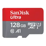 SanDisk Ultra microSDXC 128 GB / klasa 10 / UHS-I / odczyt: do 100 MB