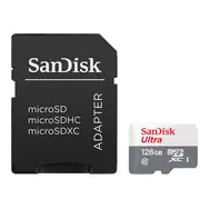 SanDisk Ultra microSDXC 128 GB + adapter / klasa 10 / UHS-I / odczyt: do 100 MB