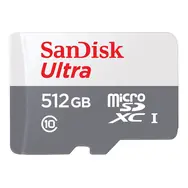 SanDisk Ultra microSDXC 512 GB + adapter / klasa 10 / UHS-I / odczyt: do 100 MB