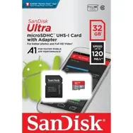 SanDisk Ultra microSDHC 32GB + adapter / klasa 10 / A1 / UHS-I / odczyt: do 120MB