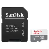 SanDisk Ultra microSDXC 128GB + adapter / Class 10 / UHS-I U1 / 100MB/s / przystosowany do Full HD