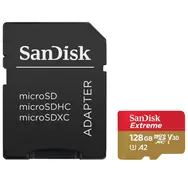 SanDisk Extreme microSDXC 128 GB + adapter / klasa 10 / UHS-I / odczyt: do 190 MB