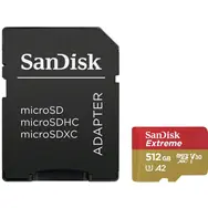 SanDisk Extreme microSDXC 512 GB + adapter / klasa 10 / UHS-I / odczyt: do 190 MB