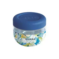 Quokka Bubble Food Jar 500 ml Niebieskie Piwonie / Pojemnik na żywność / plastik