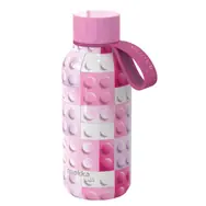 Quokka Dziecięca butelka termosowa SOLID różowe klocki 330 ml