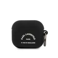 Silikonowe etui Karl Lagerfeld Rue St Guillaume do Airpods 3 w kolorze czarnym
