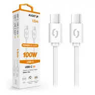 Aligator Kabel do transmisji danych POWER 5A USB-C - USB-C 1,5m biały / 100W