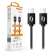 Aligator Kabel do transmisji danych POWER 5A USB-C - USB-C 1,5m czarny / 100W