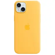 Silikonowe etui Apple z MagSafe do iPhone'a 15 PLUS w kolorze żółtym