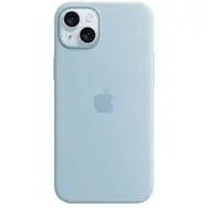 Silikonowe etui Apple z MagSafe do iPhone'a 15 PLUS w kolorze jasnoniebieskim