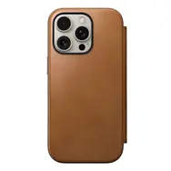 Nomad Nowoczesne skórzane etui folio do Apple iPhone 16 Pro English Tan