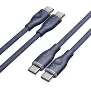 Kabel VOLTME Powerlink Rugg Series CTC USB-C(M) 3A/60W 1m niebieski / 2x USB-C(M)