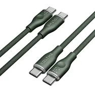 Kabel VOLTME Powerlink Rugg Series CTC USB-C(M) 3A/60W 1m zielony / 2x USB-C(M)