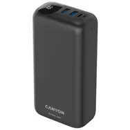 Canyon CNE-CPB301B czarny / Powerbank / 30000mAh / QC 3.0 i PD 20W / 1x USB-C / 2x USB-A