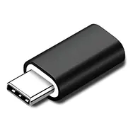 Bez pudełka - MicroConnect Lightning - USB-C czarny / Adapter / bez pudełka