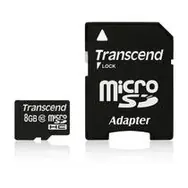 Karta Transcend Micro SDHC 8GB klasa 10 + adapter