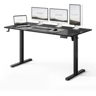 SENSE7 NOJO LIGHT Biurko robocze czarne / elektrycznie regulowana wysokość / 140 x 70 cm / nośność 70 kg