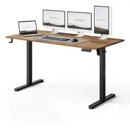 SENSE7 NOJO LIGHT Biurko robocze czarny dąb / elektrycznie regulowana wysokość / 140 x 70 cm / nośność 70 kg