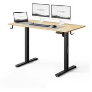 SENSE7 NOJO LIGHT Stół roboczy sosna czarna / wysokość regulowana elektrycznie / 120 x 60 cm / nośność 70 kg