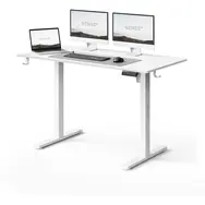 Rozpakowany - Biurko SENSE7 NOJO LIGHT białe / wysokość regulowana elektrycznie / 120 x 60 cm / nośność 70 kg / rozpakowane